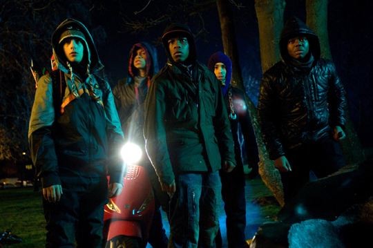 Slum kids in London face aliens in Attack the Block (2011)