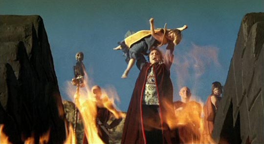 Rip Torn, gleefully evil as high priest Maax in Don Coscarelli's The Beastmaster (1982)