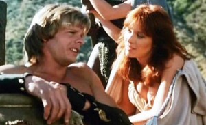 Mark Singer and Tanya Roberts in Don Coscarelli's The Beastmaster (1982)