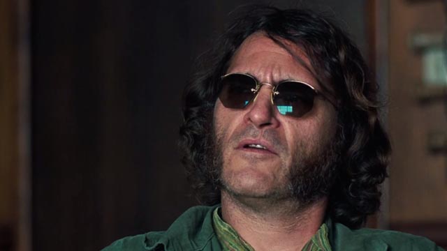 Joaquin Phoenix as Larry “Doc” Sportello in P.T. Anderson's adaptation of Inherent Vice