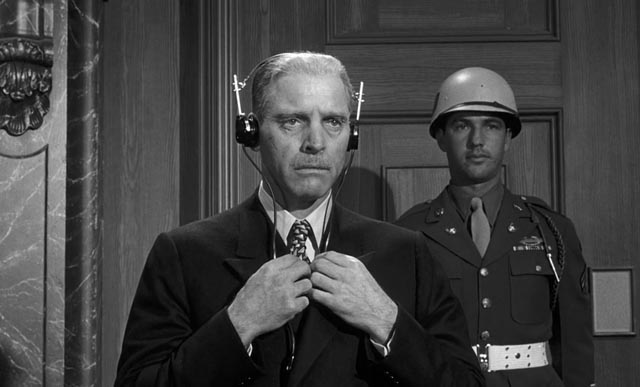 Burt Lancaster as Ernst Janning, respected jurist on trial for war crimes in Judgment at Nuremberg (1961)