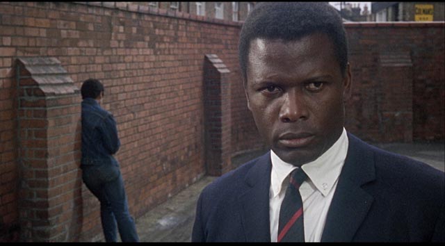 Sidney Poitier as Mark Thackeray, an inexperienced teacher dealing with working class despair in To Sir, With Love (1967)