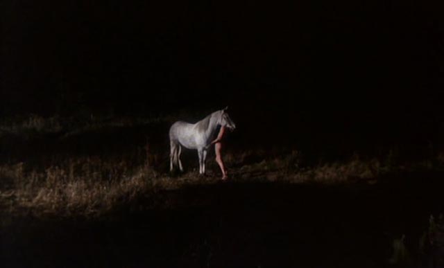 Alan (Peter Firth) communes with his god in Sidney Lumet's adaptation of Peter Shaffer's Equus (1977)