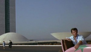 Jean-Paul Belmondo amid the futuristic architecture of Brasilia: That Man From Rio (1964)