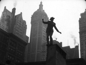 Joseph Cotten in a precarious position in Too Much Johnson (1938)