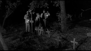 Grandma Peters shows her visitors where they're bound to end up if they keep looking for the cursed jewels in Edward L. Cahn's Zombies of Mora Tau (1957)