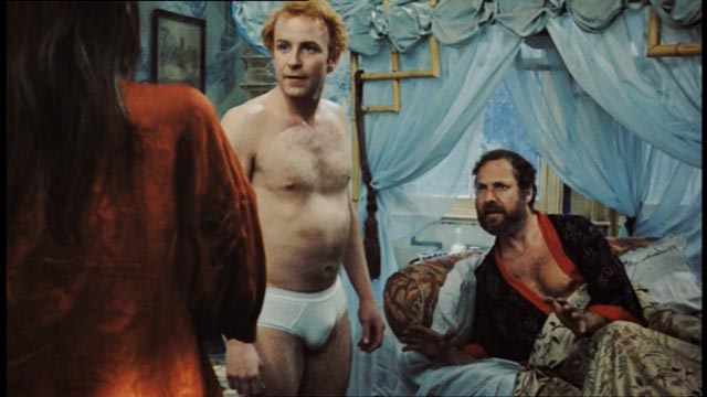 Casual sex: Ginger confronts his brother-in-law and his mistress in Christopher Morahan's All Neat In Black Stockings (1968)