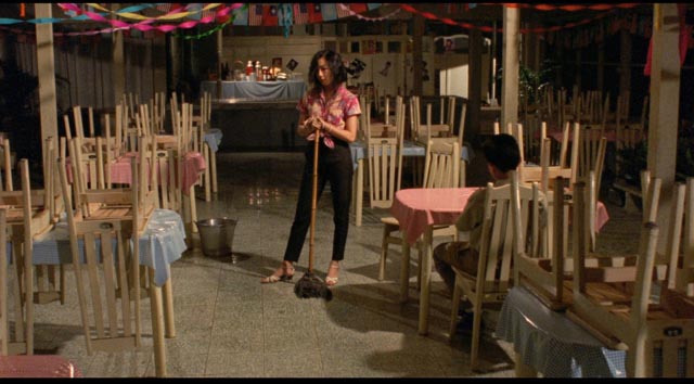 Sex Bomb (Jung Chun-lung) in the cafe hangout which offers a rare bright spot for the kids in Edward Yang's A Brighter Summer Day (1991)