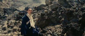 Gu follows Yang into a harsh, inhospitable landscape in King Hu's A Touch of Zen (1971/1975)