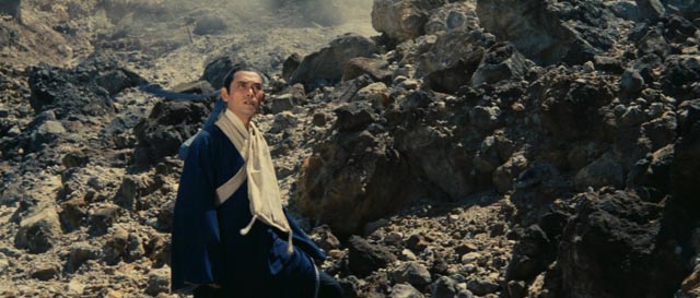Gu follows Yang into a harsh, inhospitable landscape in King Hu's A Touch of Zen (1971/1975)
