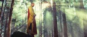 Abbot Huiyuan (Roy Chiao) straddles the border between this world and a higher plane in King Hu's A Touch of Zen (1971/75)