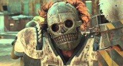 Edwin Wright as Zeus' power saw-wielding henchman Skeletron in Turbo Kid (2015)