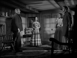 Nicholas Van Ryn (Vincent Price) comes to Connecticut to claim his bride Miranda (Gene Tierney) in Joseph L. Mankiewicz's Dragonwyck (1946)
