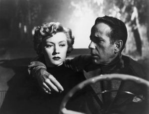 Gloria Grahame becomes aware of Humphrey Bogart's potential for violence in Nicholas Ray's In a Lonely Place (1950)