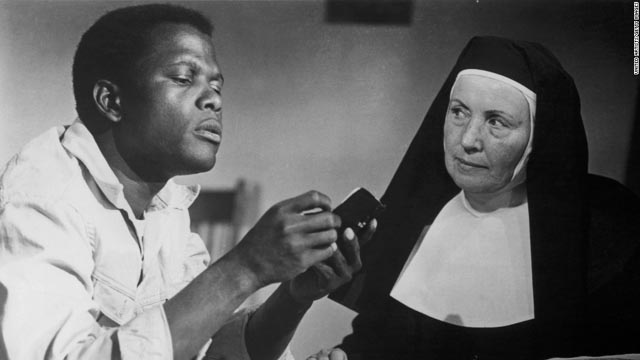 Sidney Poitier (with Lilia Skala) gives an Oscar-winning performance in Ralph Nelson's Lilies of the Field (1963)