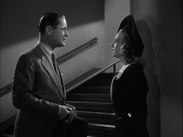 Bette meets boxing champ K.O. Murdoch and finds him strangely familiar in Alexander Hall's Here Comes Mr. Jordan (1941)