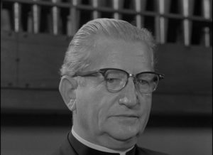 The smug face of patriarchy: Mary's new boss (Art Ellison) in Salt Lake City in Herk Harvey's Carnival of Souls (1962)