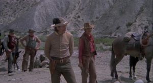 Capt. Whitmore (Jack Palance) tries to control the unruly posse in Michael Winner's Chato's Land (1972)