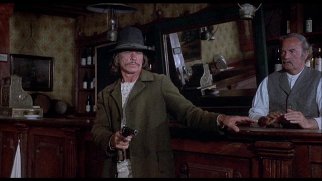 Chato (Charles Bronson) defends himself against racist townsfolk in Michael Winner's Chato's Land (1972)