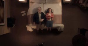 The awkwardness that precedes a tentative sexual encounter in Charlie Kaufman and Duke Johnson's Anomalisa (2015)