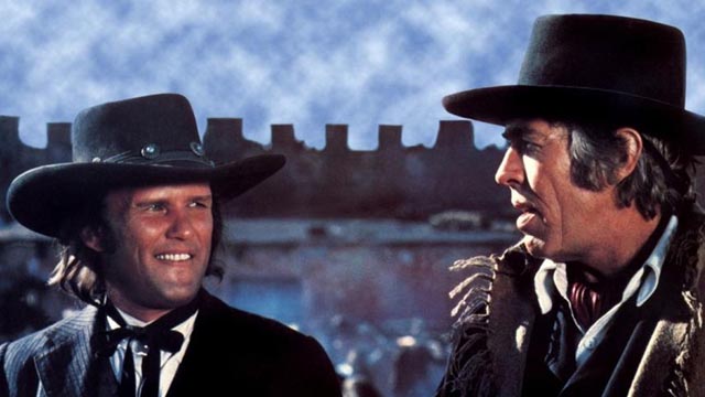 Kris Kristofferson and James Coburn in Sam Peckinpah's Pat Garrett & Billy the Kid (1973)