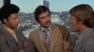 James Inglehart, Tom Selleck and Wayne Maunder in Russ Meyer's The Seven Minutes (1971)