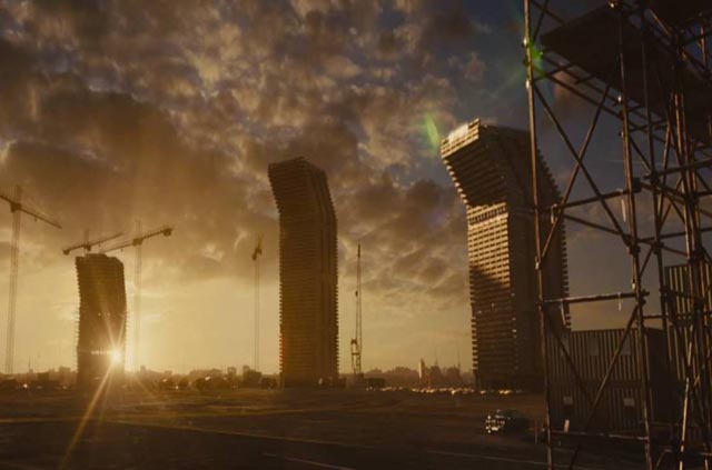 The eponymous setting in Ben Wheatley's adaptation of J.G. Ballrad's High-Rise (2015)