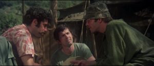 Elliott Gould, Tom Skerritt and Donald Sutherland as the anti-authoritarian surgeons in Robert Altman's M*A*S*H (1970)