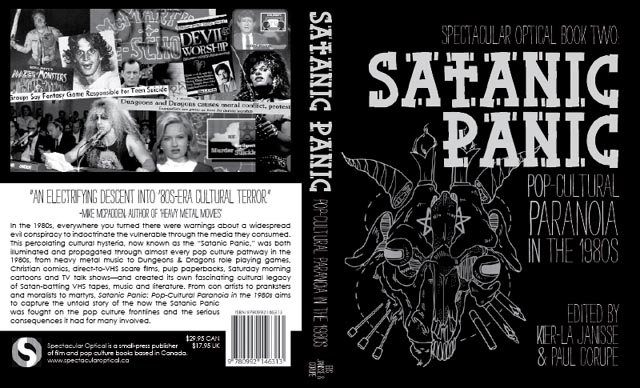 The cover of FAB Press' Satanic Panic: Pop Cultural Paranoia in the 1980s