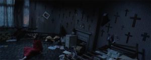 Demons and poltergeists plague a single-parent family in London in James Wan's The Conjuring 2 (2016)