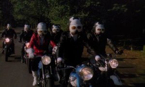 Biker gang the Living Dead, looking for kicks in rural England in Don Sharp's Psychomania (1973)