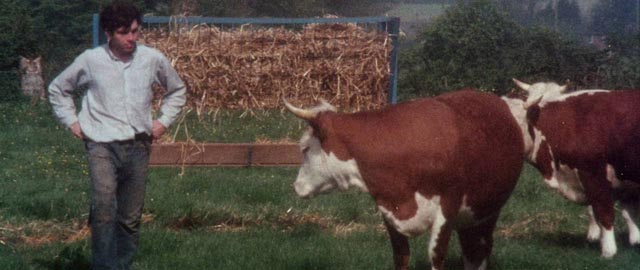 Tom Rouse, the son, takes a last look around the village in Peter Hall's film of Ronald Blythe's Akenfield (1974)