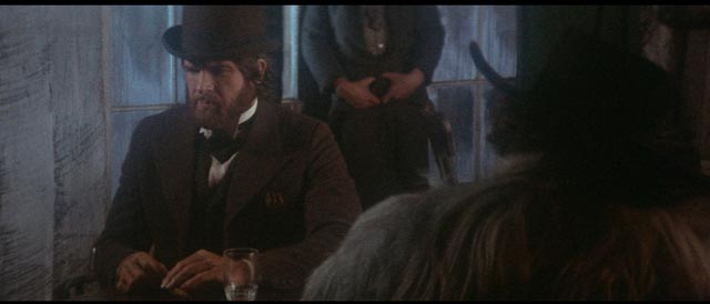 McCabe begins to realize how badly he has played his hand in Robert Altman's McCabe & Mrs Miller (1971)