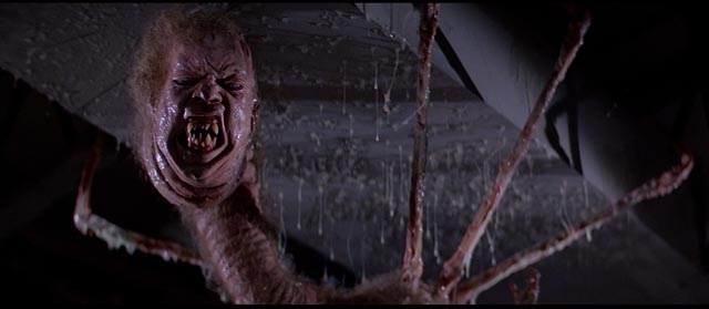 One of the shape-shifting manifestations of the alien in John Carpenter's The Thing (1982)