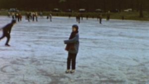 Laurie Anderson skating in an 8mm home movie in Heart of a Dog (2015)