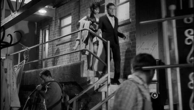 Backstage at the Soho strip club where Sammy works in Ken Hughes' The Small World of Sammy Lee (1963)