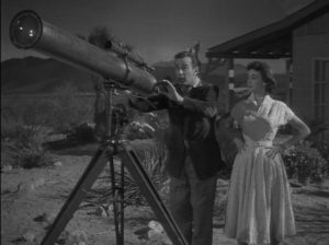 Telescope envy: Richard Carlson and Barbara Rush in Jack Arnold's It Came From Outer Space (1953)
