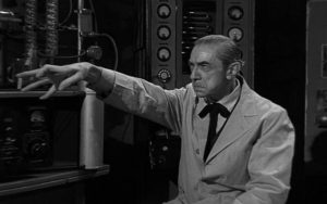 Bela Lugosi displays his amazingly spidery fingers in Edward D. Wood Jr's Bride of the Monster (1955)