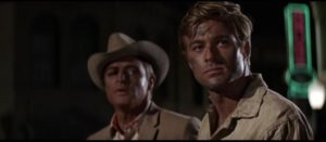 Sheriff Calder bringing in escaped con Bubber (Robert Redford) in Arthur Penn's The Chase (1966)
