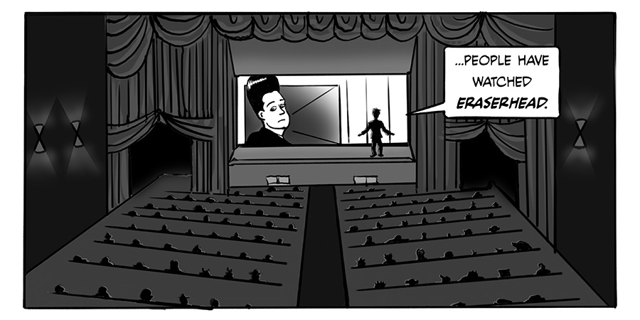 A panel from the introductory section of Jon Fairhurst's The Key to Eraserhead