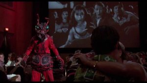 The publicity gimmick starts to go wrong at the premiere of Mant! in Joe Dante's Matinee (1993)