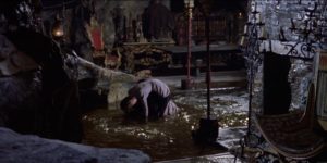 The Phantom's man cave in the sewers beneath the opera house in Terence Fisher's Phantom of the Opera (1962)
