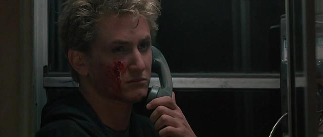 Brad Jr (Sean Penn) tries to act tough like his father in James Foley's At Close Range (1986)