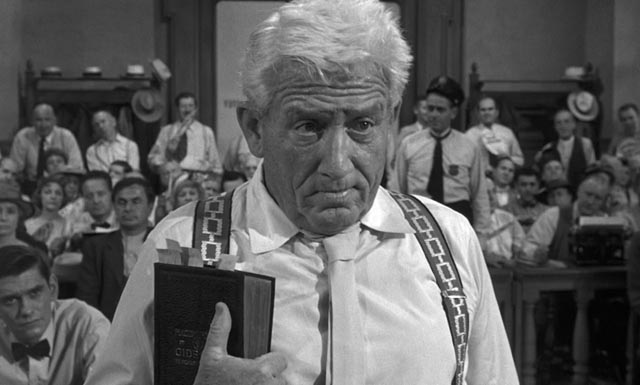 Spencer as Henry Drummond, the voice of science and reason in Stanley Kramer's Inherit the Wind (1960)