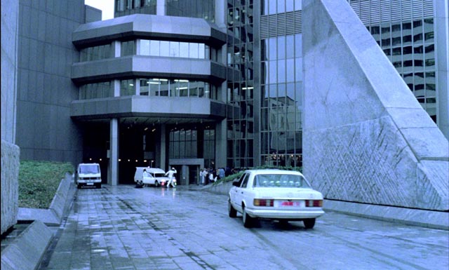 Modern architecture represents a bleak future in Wolf Gremm's Kamikaze '89 (1982)