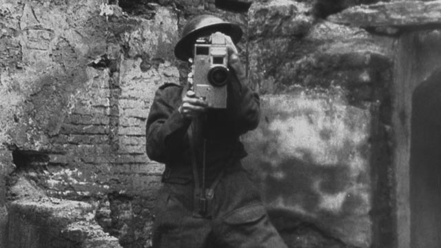 An army cameraman films horrors in Germany at the end of WW2, in Andre Singer's Night Will Fall (2014)