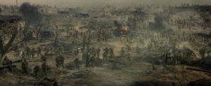 The Hellish landscape of the Battle of Okinawa in Mel Gibson's Hacksaw Ridge (2016)
