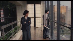 Figures in architectural spaces: Chin and her co-worker in Edward Yang's Taipei Story (1985)