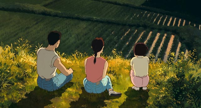 An idyllic moment in Isao Takahata's sweetly contemplative Only Yesterday (1991)