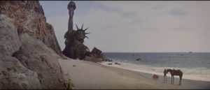 The shocking revelation at the end of Franklin J. Schaffner's Planet of the Apes (1968)